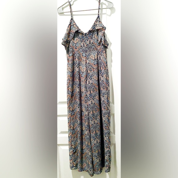 Anthropologie | Cupcakes & Cashmere Jazzlynn Paisley Cold Shoulder Crop Jumpsuit - Picture 6 of 9